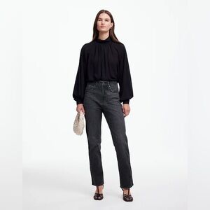 Madewell Curvy 90s straight fit jeans - high waist -  black wash - size 30 - 10